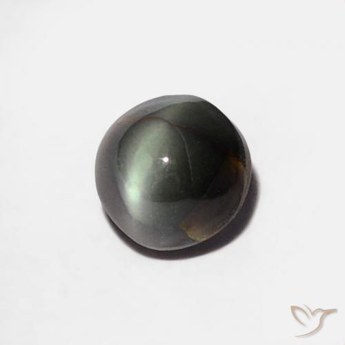 0.36 ct Gray Chrysoberyl Cat's Eye Stone, Natural Chrysoberyl Cat's Eye in Round Cabochon Shape for Sale