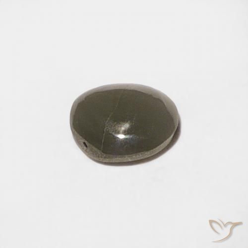 Chrysoberyl Cat's Eye Gemstone in 3.5 mm (calibrated) Size for Sale, Chrysoberyl Cat's Eye Stone in Very Light Grey Color