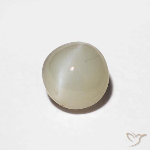 0.44 ct Gray Chrysoberyl Cat's Eye Stone, Natural Chrysoberyl Cat's Eye in Round Cabochon Shape for Sale