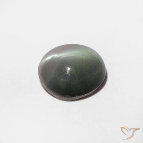 Chrysoberyl Cat's Eye Gemstone in 4 mm (calibrated) Size for Sale, Chrysoberyl Cat's Eye Stone in Light Grey Color