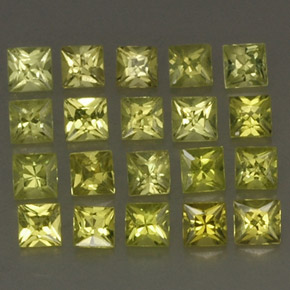 3.86 ct Yellow Chrysoberyl Gemstone, Chrysoberyl Gem in Princess-Cut Shape for Sale.