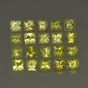 3.86 ct Yellow Chrysoberyl Stone, Natural Chrysoberyl in Princess-Cut Shape for Sale
