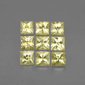 2.29 ct Yellow Chrysoberyl Gemstone, Chrysoberyl Gem in Princess-Cut Shape for Sale.