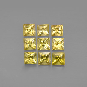 1.66 ct Yellow Chrysoberyl Gemstone, Chrysoberyl Gem in Princess-Cut Shape for Sale.