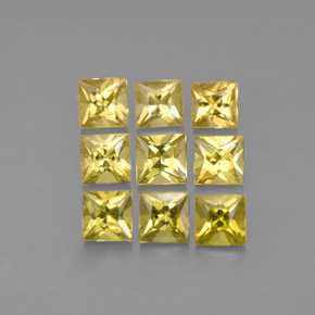 1.66 ct Yellow Chrysoberyl Stone, Natural Chrysoberyl in Princess-Cut Shape for Sale