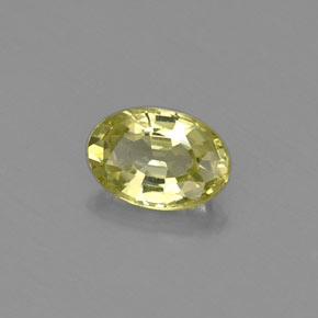 0.57 ct Green Chrysoberyl Gemstone, Chrysoberyl Gem in Oval Facet Shape for Sale.