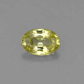 0.57 ct Green Chrysoberyl Stone, Natural Chrysoberyl in Oval Facet Shape for Sale