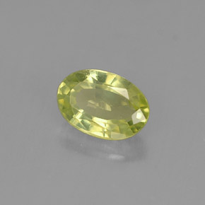 0.56 ct Green Chrysoberyl Stone, Natural Chrysoberyl in Oval Facet Shape for Sale