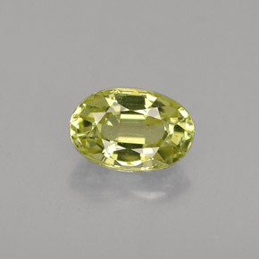 0.61 ct Green Chrysoberyl Gemstone, Chrysoberyl Gem in Oval Facet Shape for Sale.