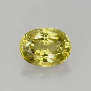 2.49 ct Yellow Chrysoberyl Gemstone, Chrysoberyl Gem in Oval Facet Shape for Sale.