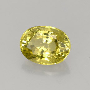 2.49 ct Yellow Chrysoberyl Stone, Natural Chrysoberyl in Oval Facet Shape for Sale