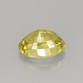 Chrysoberyl Gemstone in 9 x 7 mm (calibrated) Size for Sale, Chrysoberyl Stone in Greenish Golden Color