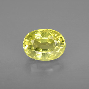 2.55 ct Yellow Chrysoberyl Gemstone, Chrysoberyl Gem in Oval Facet Shape for Sale.