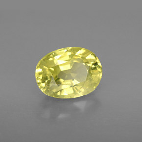 2.55 ct Yellow Chrysoberyl Stone, Natural Chrysoberyl in Oval Facet Shape for Sale