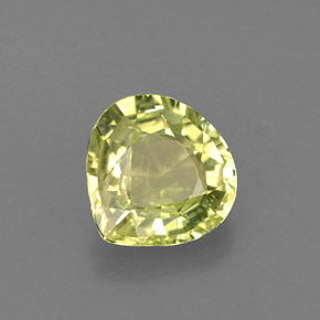 1.41 ct Green Chrysoberyl Stone, Natural Chrysoberyl in Pear Facet Shape for Sale