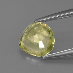 Chrysoberyl Gemstone in 7.3 x 7.2 mm Size for Sale, Chrysoberyl Stone in Light Lime Color