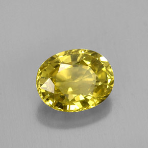 1.58 ct Yellow Chrysoberyl Stone, Natural Chrysoberyl in Oval Facet Shape for Sale
