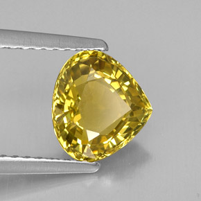 1.72 ct Yellow Chrysoberyl Stone, Natural Chrysoberyl in Pear Facet Shape for Sale