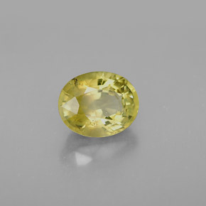 1.94 ct Yellow Chrysoberyl Stone, Natural Chrysoberyl in Oval Facet Shape for Sale