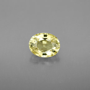 1.27 ct Yellow Chrysoberyl Gemstone, Chrysoberyl Gem in Oval Facet Shape for Sale.