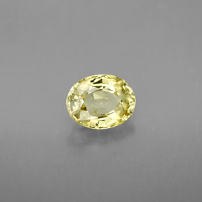 1.27 ct Yellow Chrysoberyl Stone, Natural Chrysoberyl in Oval Facet Shape for Sale