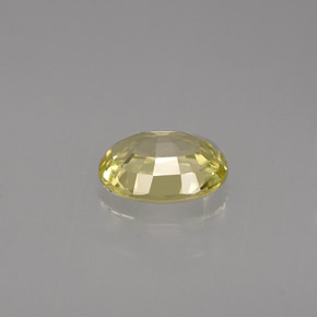 Chrysoberyl Gemstone in 7.1 x 5.5 mm Size for Sale, Chrysoberyl Stone in Greenish Golden Color