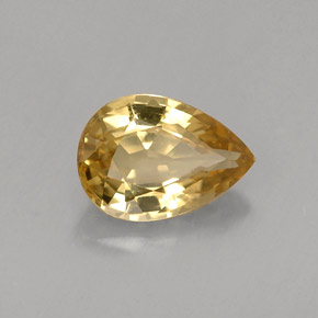 0.87 ct Yellow Chrysoberyl Stone, Natural Chrysoberyl in Pear Facet Shape for Sale