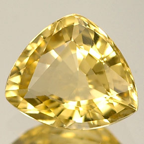 0.78 ct Yellow Chrysoberyl Stone, Natural Chrysoberyl in Trillion Facet Shape for Sale