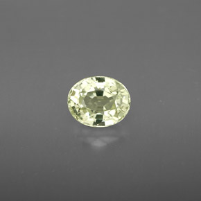 1.10 ct Yellow Chrysoberyl Gemstone, Chrysoberyl Gem in Oval Facet Shape for Sale.