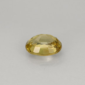 Chrysoberyl Gemstone in 7 x 5.6 mm Size for Sale, Chrysoberyl Stone in Golden Color