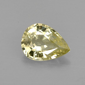 1.06 ct Green Chrysoberyl Gemstone, Chrysoberyl Gem in Pear Facet Shape for Sale.