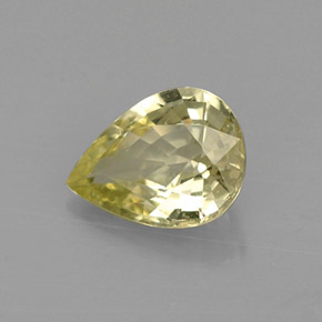1.06 ct Green Chrysoberyl Stone, Natural Chrysoberyl in Pear Facet Shape for Sale