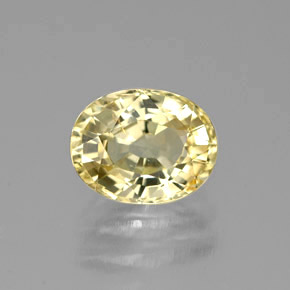 1.26 ct Yellow Chrysoberyl Gemstone, Chrysoberyl Gem in Oval Facet Shape for Sale.