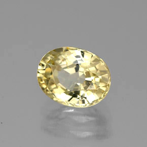 1.26 ct Yellow Chrysoberyl Stone, Natural Chrysoberyl in Oval Facet Shape for Sale