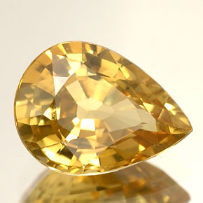 1.63 ct Yellow Chrysoberyl Stone, Natural Chrysoberyl in Pear Facet Shape for Sale