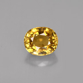 1.37 ct Yellow Chrysoberyl Gemstone, Chrysoberyl Gem in Oval Facet Shape for Sale.