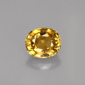 1.37 ct Yellow Chrysoberyl Stone, Natural Chrysoberyl in Oval Facet Shape for Sale