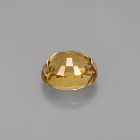Chrysoberyl Gemstone in 6.8 x 5.7 mm Size for Sale, Chrysoberyl Stone in Golden Color