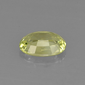 Chrysoberyl Gemstone in 7.3 x 5.3 mm Size for Sale, Chrysoberyl Stone in Yellow Green Color