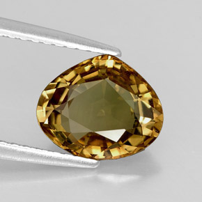 2.24 ct Yellow Chrysoberyl Stone, Natural Chrysoberyl in Pear Facet Shape for Sale