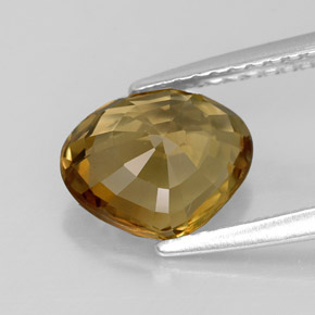 Chrysoberyl Gemstone in 9.1 x 7.5 mm Size for Sale, Chrysoberyl Stone in Golden Color