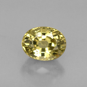 0.81 ct Yellow Chrysoberyl Gemstone, Chrysoberyl Gem in Oval Facet Shape for Sale.