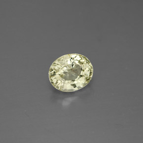 0.88 ct Green Chrysoberyl Gemstone, Chrysoberyl Gem in Oval Facet Shape for Sale.