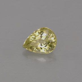 0.68 ct Green Chrysoberyl Stone, Natural Chrysoberyl in Pear Facet Shape for Sale