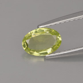 0.69 ct Green Chrysoberyl Gemstone, Chrysoberyl Gem in Oval Facet Shape for Sale.