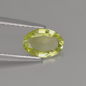 0.69 ct Green Chrysoberyl Stone, Natural Chrysoberyl in Oval Facet Shape for Sale