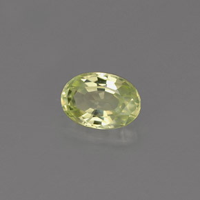 0.61 ct Green Chrysoberyl Stone, Natural Chrysoberyl in Oval Facet Shape for Sale
