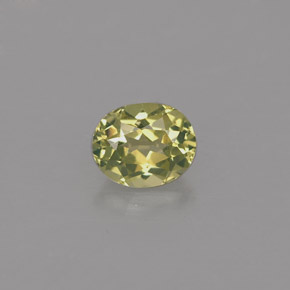 0.48 ct Green Chrysoberyl Gemstone, Chrysoberyl Gem in Oval Facet Shape for Sale.