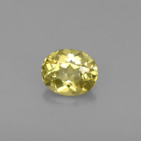 0.43 ct Yellow Chrysoberyl Gemstone, Chrysoberyl Gem in Oval Facet Shape for Sale.