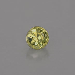 0.50 ct Green Chrysoberyl Gemstone, Chrysoberyl Gem in Round Facet Shape for Sale.